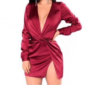 Red mini dress